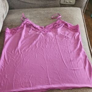 Purple Lace Trim Cami Top